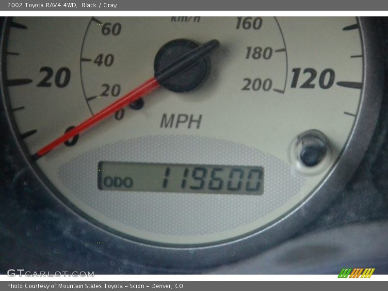 Black / Gray 2002 Toyota RAV4 4WD