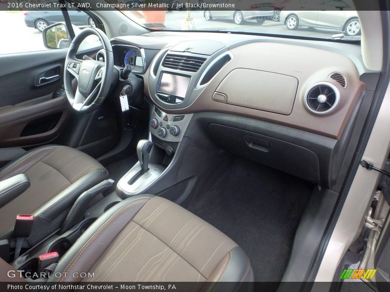 Champagne Silver Metallic / Jet Black/Brownstone 2016 Chevrolet Trax LT AWD