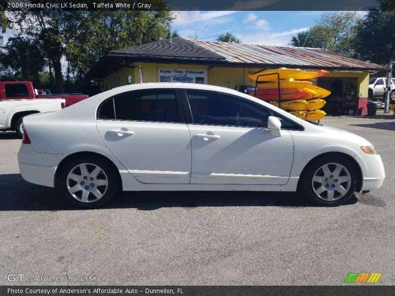 Taffeta White / Gray 2006 Honda Civic LX Sedan