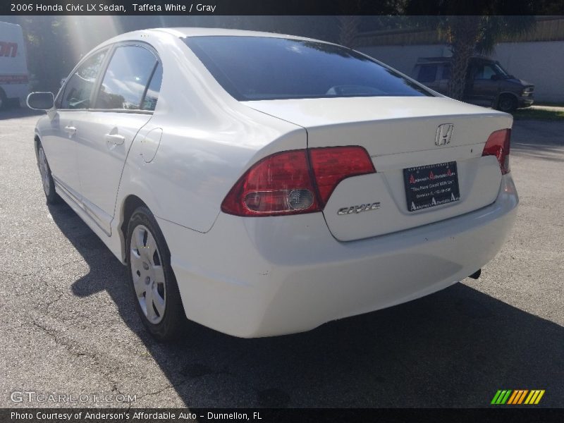 Taffeta White / Gray 2006 Honda Civic LX Sedan