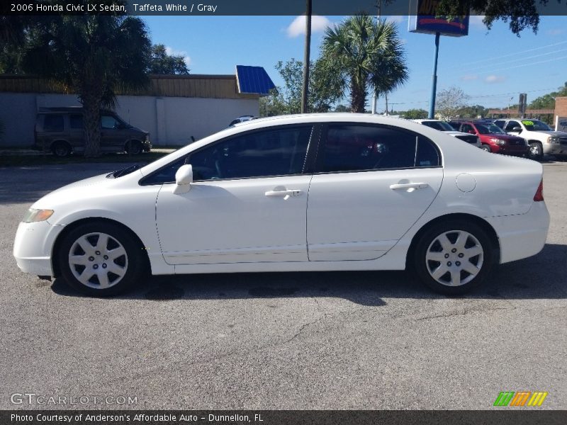 Taffeta White / Gray 2006 Honda Civic LX Sedan