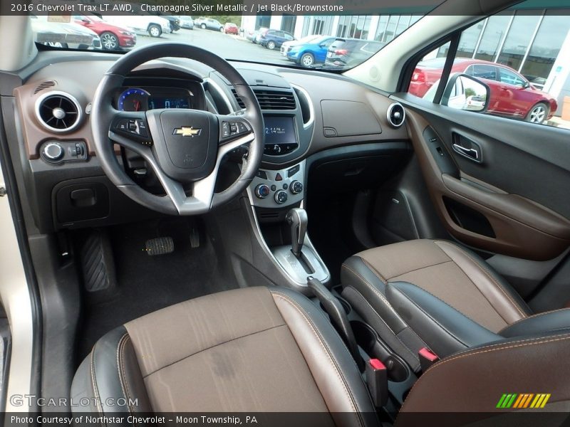 Champagne Silver Metallic / Jet Black/Brownstone 2016 Chevrolet Trax LT AWD