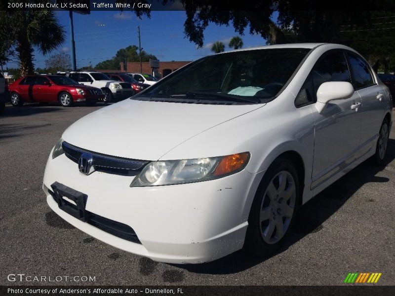 Taffeta White / Gray 2006 Honda Civic LX Sedan