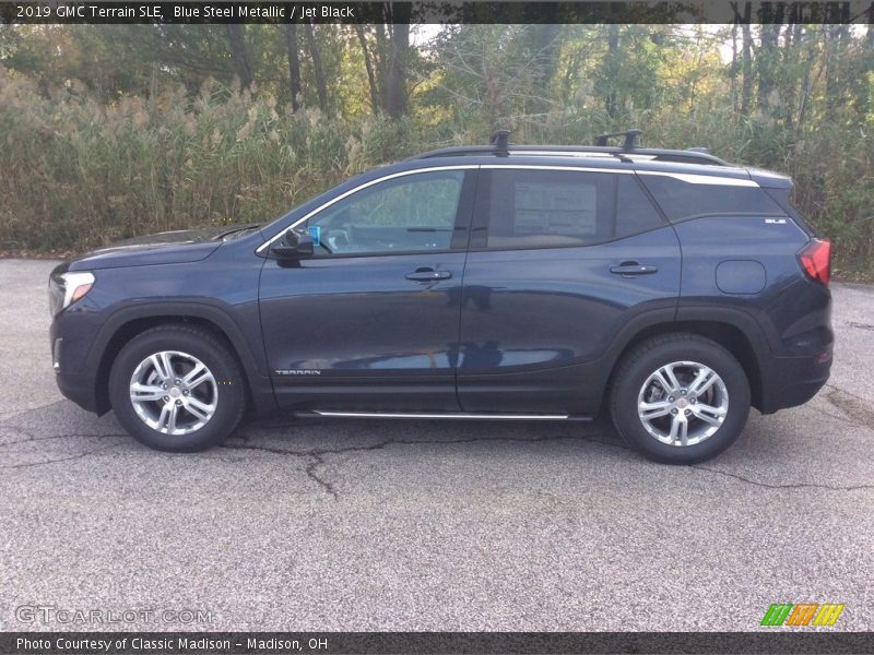 Blue Steel Metallic / Jet Black 2019 GMC Terrain SLE