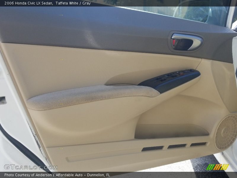 Taffeta White / Gray 2006 Honda Civic LX Sedan