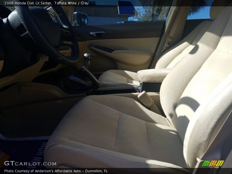 Taffeta White / Gray 2006 Honda Civic LX Sedan