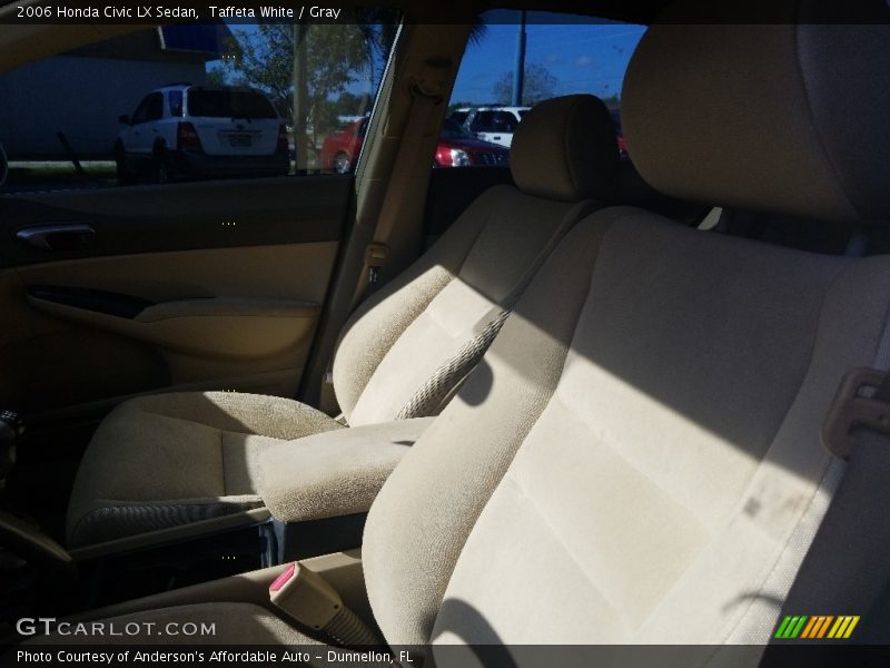 Taffeta White / Gray 2006 Honda Civic LX Sedan