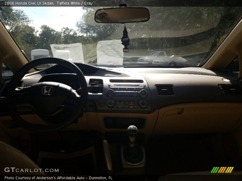Taffeta White / Gray 2006 Honda Civic LX Sedan