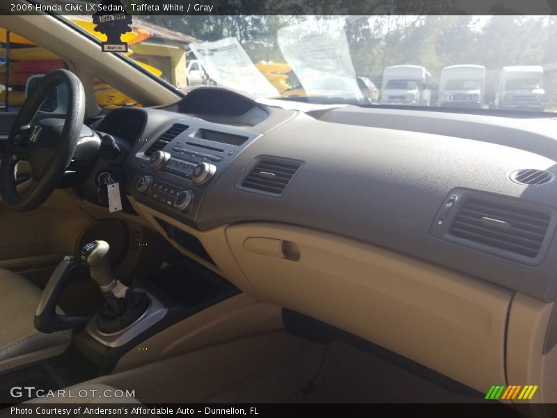 Taffeta White / Gray 2006 Honda Civic LX Sedan