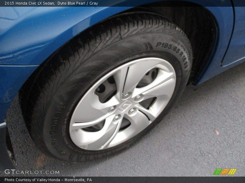 Dyno Blue Pearl / Gray 2015 Honda Civic LX Sedan