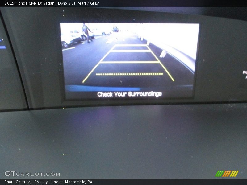 Dyno Blue Pearl / Gray 2015 Honda Civic LX Sedan
