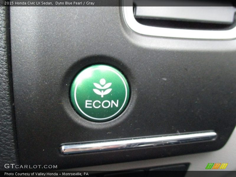 Dyno Blue Pearl / Gray 2015 Honda Civic LX Sedan