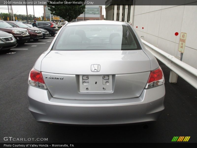 Alabaster Silver Metallic / Gray 2008 Honda Accord LX Sedan