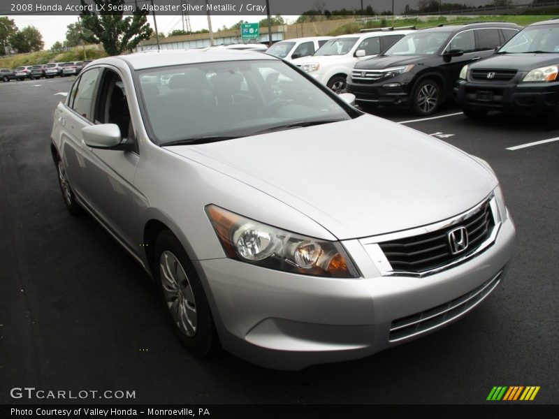 Alabaster Silver Metallic / Gray 2008 Honda Accord LX Sedan