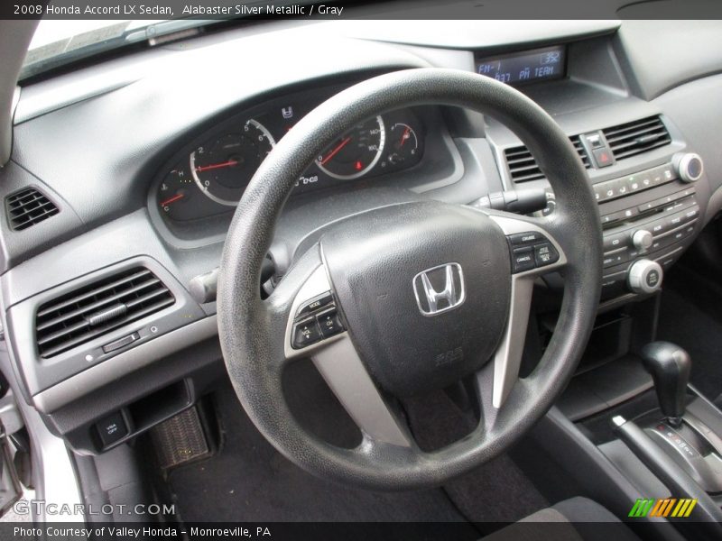 Alabaster Silver Metallic / Gray 2008 Honda Accord LX Sedan