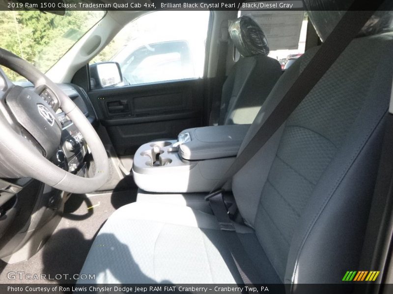 Brilliant Black Crystal Pearl / Black/Diesel Gray 2019 Ram 1500 Classic Tradesman Quad Cab 4x4