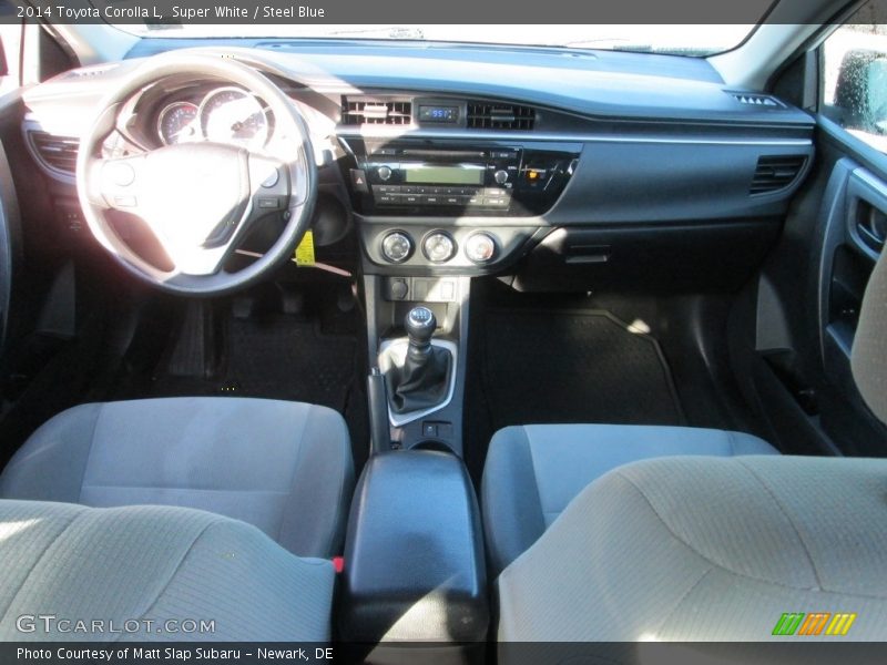 Super White / Steel Blue 2014 Toyota Corolla L