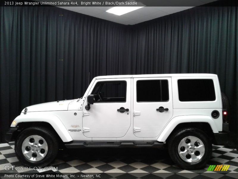Bright White / Black/Dark Saddle 2013 Jeep Wrangler Unlimited Sahara 4x4