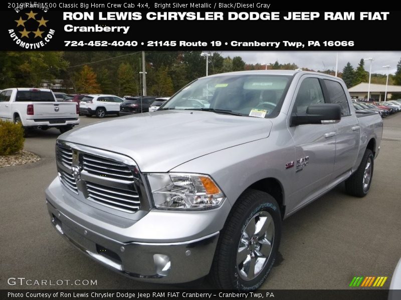 Bright Silver Metallic / Black/Diesel Gray 2019 Ram 1500 Classic Big Horn Crew Cab 4x4