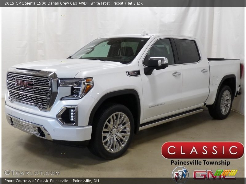 White Frost Tricoat / Jet Black 2019 GMC Sierra 1500 Denali Crew Cab 4WD