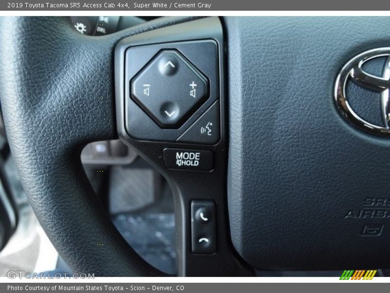 Super White / Cement Gray 2019 Toyota Tacoma SR5 Access Cab 4x4