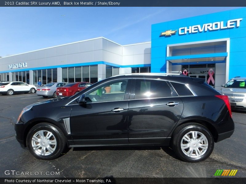 Black Ice Metallic / Shale/Ebony 2013 Cadillac SRX Luxury AWD