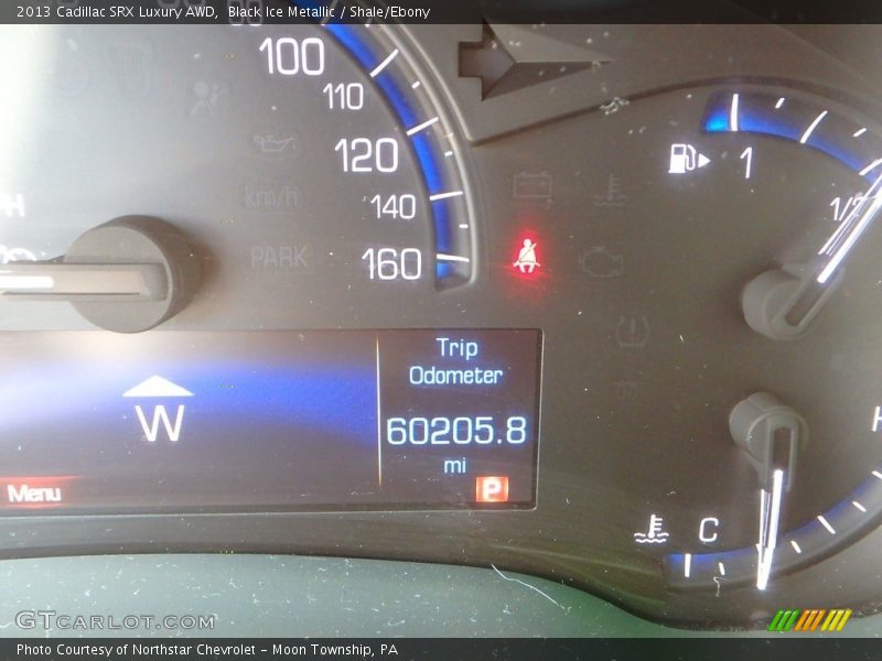 Black Ice Metallic / Shale/Ebony 2013 Cadillac SRX Luxury AWD