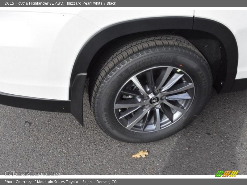 Blizzard Pearl White / Black 2019 Toyota Highlander SE AWD