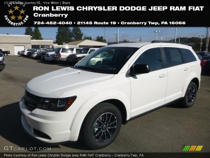 Vice White / Black 2018 Dodge Journey SE