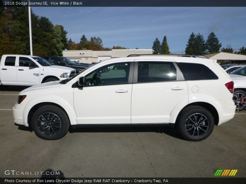 Vice White / Black 2018 Dodge Journey SE