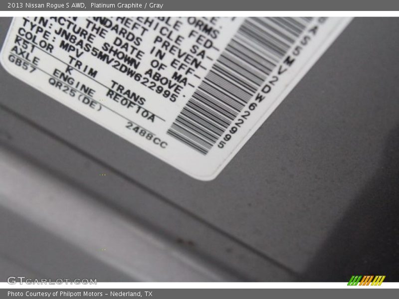 Platinum Graphite / Gray 2013 Nissan Rogue S AWD