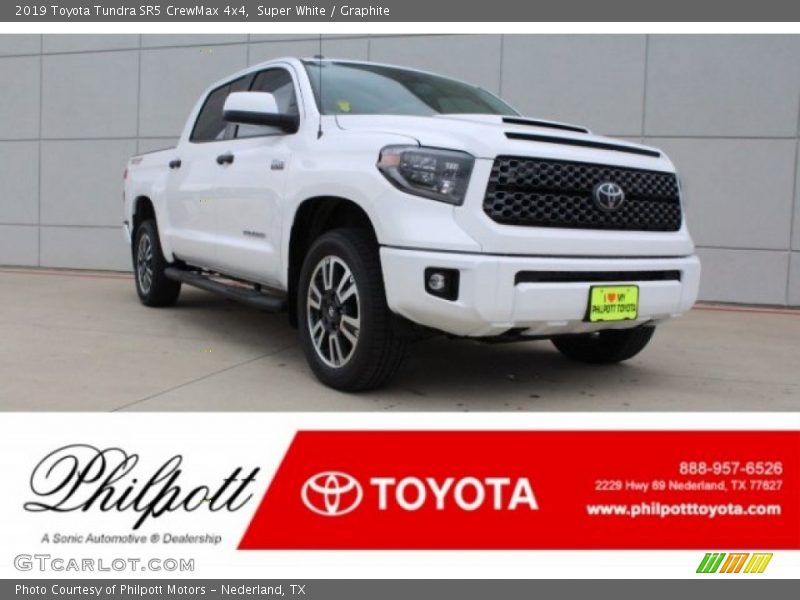 Super White / Graphite 2019 Toyota Tundra SR5 CrewMax 4x4