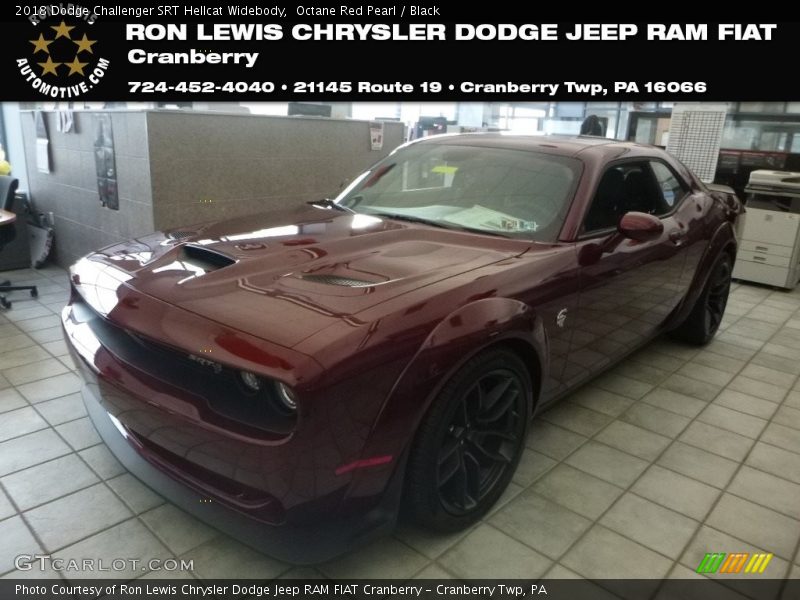 Octane Red Pearl / Black 2018 Dodge Challenger SRT Hellcat Widebody