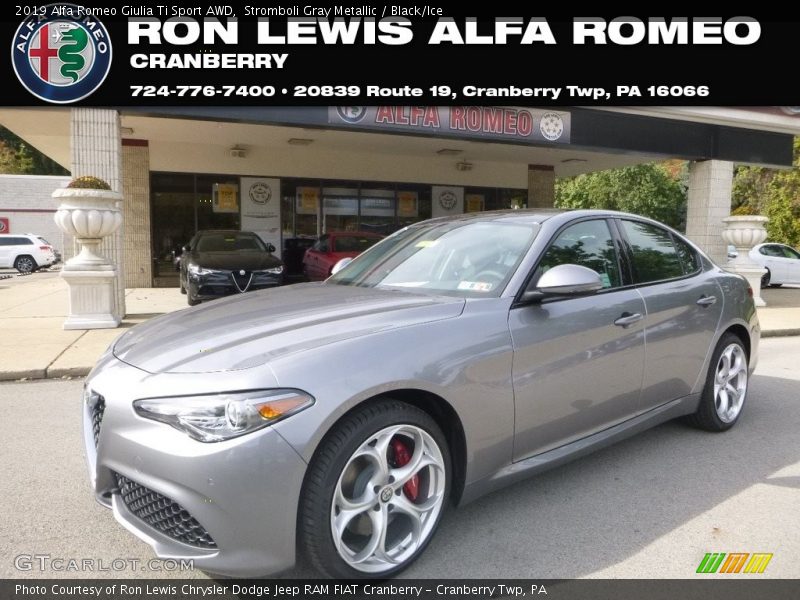 Stromboli Gray Metallic / Black/Ice 2019 Alfa Romeo Giulia Ti Sport AWD
