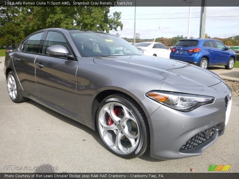 Stromboli Gray Metallic / Black/Ice 2019 Alfa Romeo Giulia Ti Sport AWD