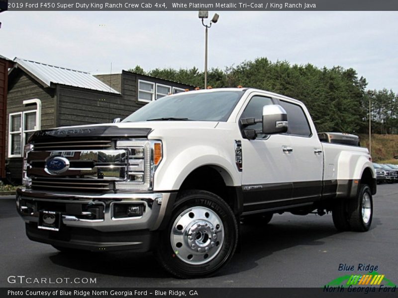 White Platinum Metallic Tri-Coat / King Ranch Java 2019 Ford F450 Super Duty King Ranch Crew Cab 4x4