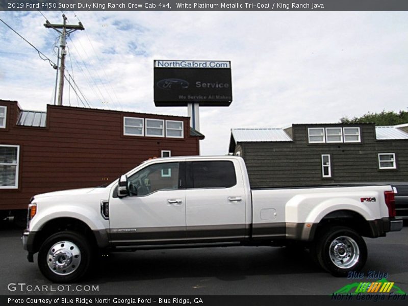 White Platinum Metallic Tri-Coat / King Ranch Java 2019 Ford F450 Super Duty King Ranch Crew Cab 4x4
