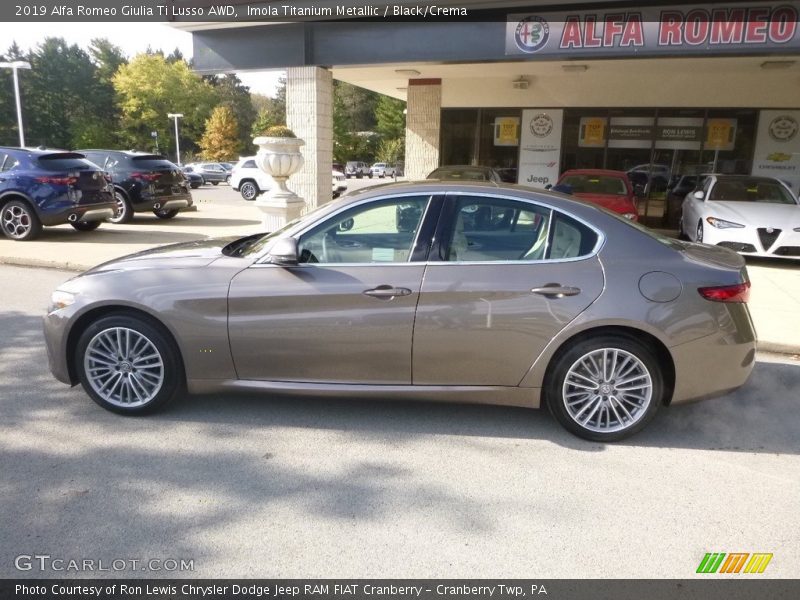 Imola Titanium Metallic / Black/Crema 2019 Alfa Romeo Giulia Ti Lusso AWD