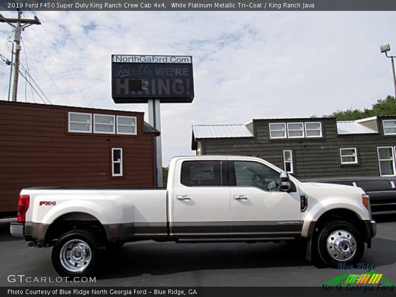 White Platinum Metallic Tri-Coat / King Ranch Java 2019 Ford F450 Super Duty King Ranch Crew Cab 4x4