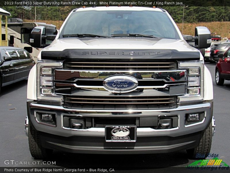 White Platinum Metallic Tri-Coat / King Ranch Java 2019 Ford F450 Super Duty King Ranch Crew Cab 4x4
