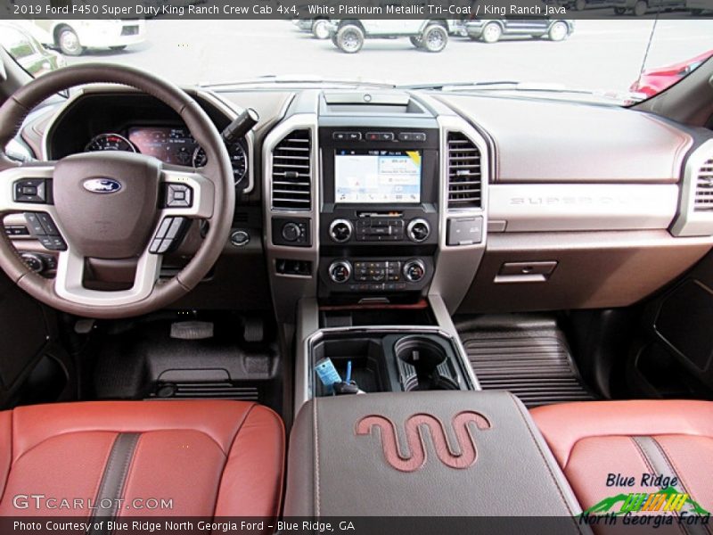White Platinum Metallic Tri-Coat / King Ranch Java 2019 Ford F450 Super Duty King Ranch Crew Cab 4x4