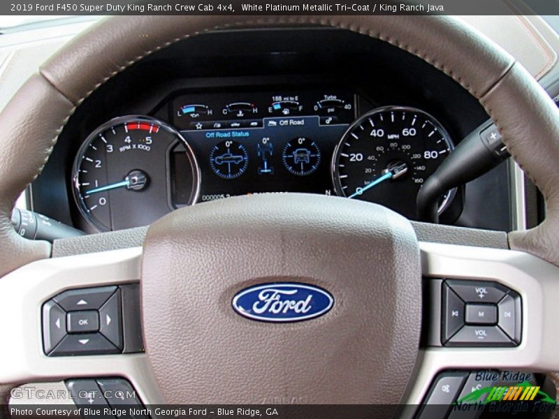 White Platinum Metallic Tri-Coat / King Ranch Java 2019 Ford F450 Super Duty King Ranch Crew Cab 4x4