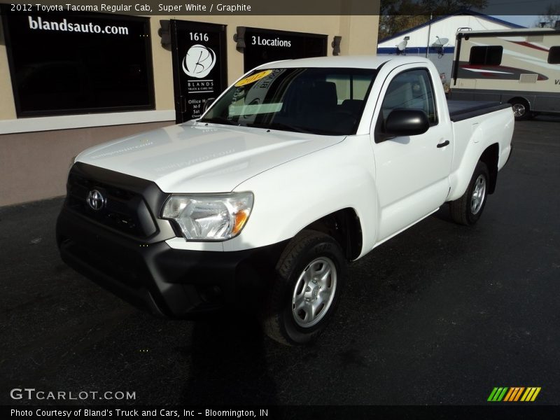 Super White / Graphite 2012 Toyota Tacoma Regular Cab