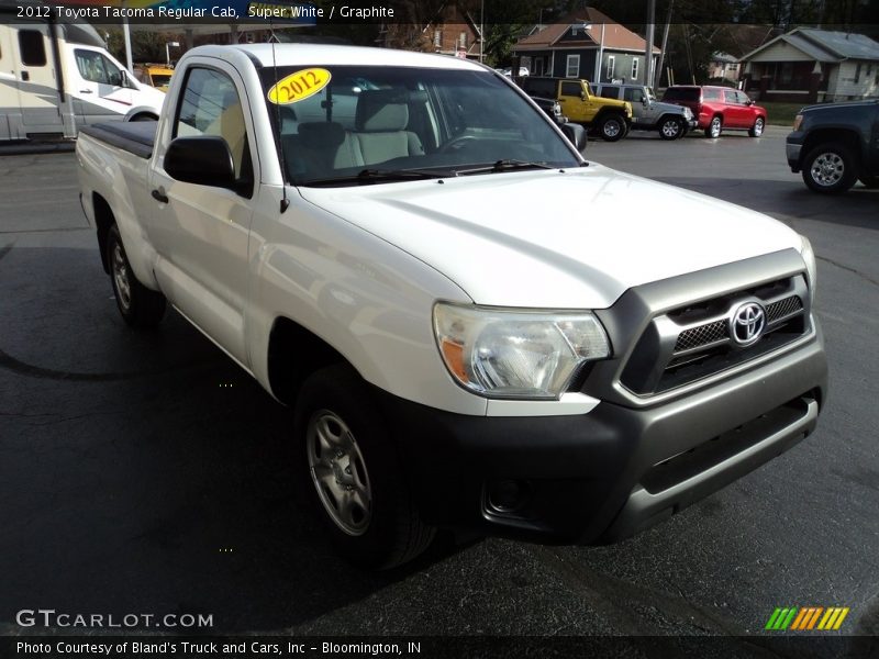 Super White / Graphite 2012 Toyota Tacoma Regular Cab