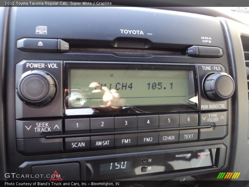 Super White / Graphite 2012 Toyota Tacoma Regular Cab