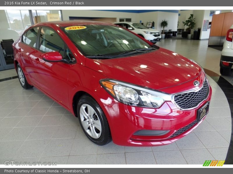 Crimson Red / Black 2016 Kia Forte LX Sedan