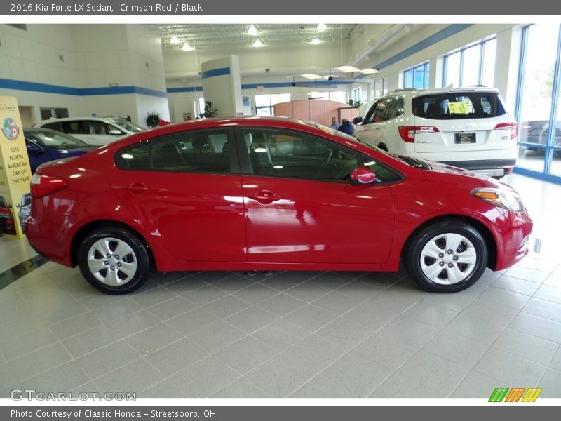 Crimson Red / Black 2016 Kia Forte LX Sedan