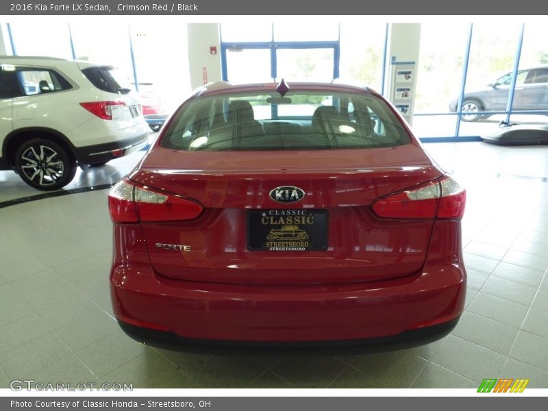 Crimson Red / Black 2016 Kia Forte LX Sedan