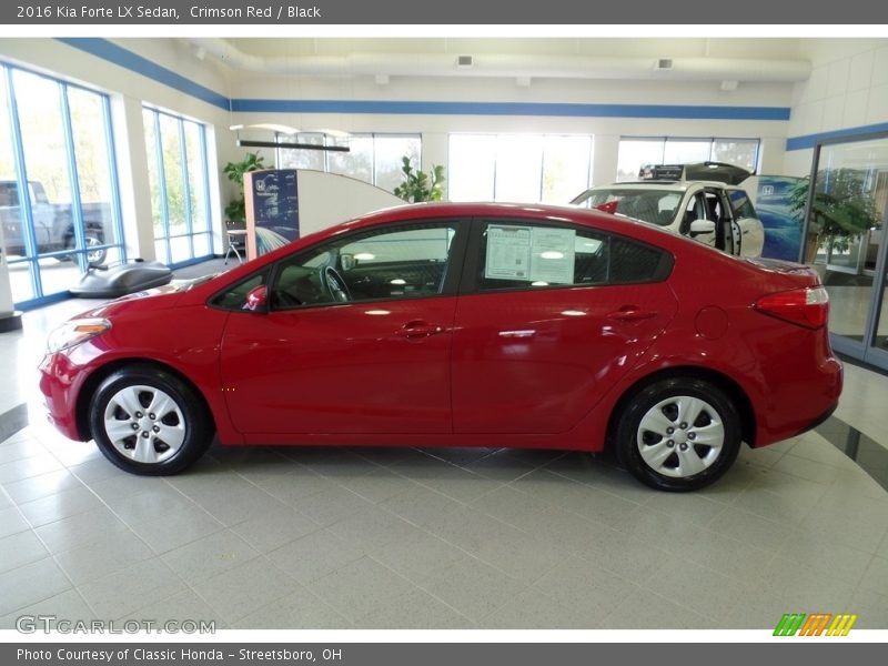 Crimson Red / Black 2016 Kia Forte LX Sedan