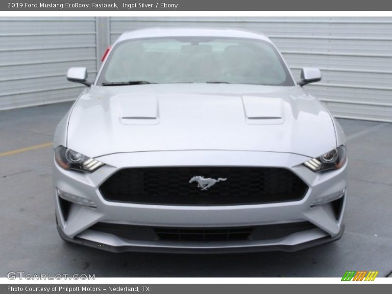 Ingot Silver / Ebony 2019 Ford Mustang EcoBoost Fastback